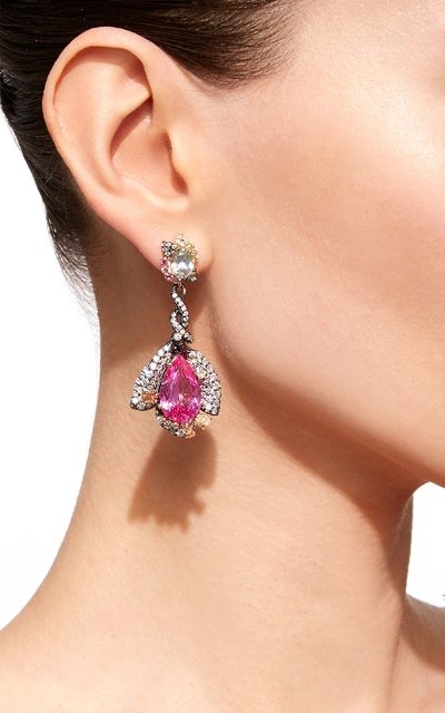 Shop Anabela Chan Women's Exclusive: Fuchsia Sapphire Earrings In Pink