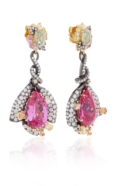 Shop Anabela Chan Women's Exclusive: Fuchsia Sapphire Earrings In Pink