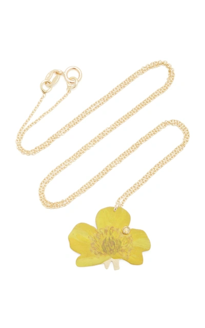 Shop Christopher Thompson Royds Buttercup Pendant Necklace In Gold