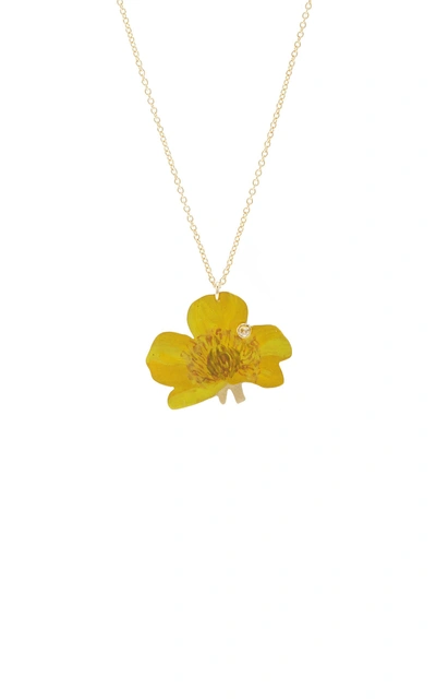 Shop Christopher Thompson Royds Buttercup Pendant Necklace In Gold