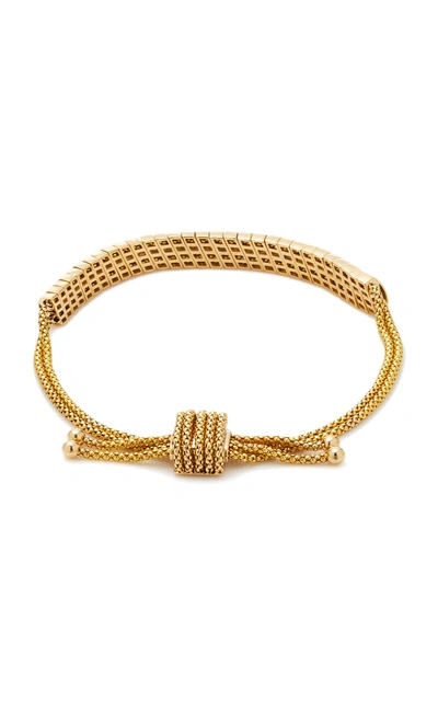 Shop The Last Line Gold And Diamond Snake Link Bracelet