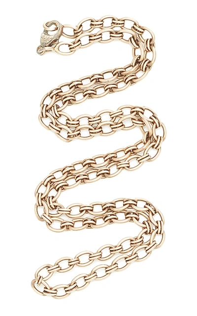 Shop Sylva & Cie Rose Gold 18" Chain In Pink