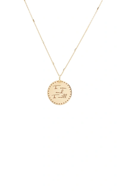 Shop Zoë Chicco 14k Gold Small Engraved Mantra Necklace