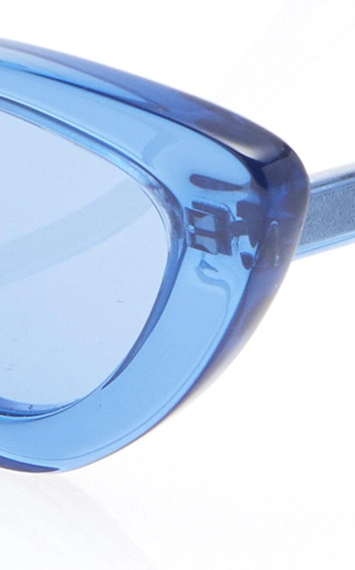 Shop Chimi M'o Exclusive See Through Sunglasses In Blue