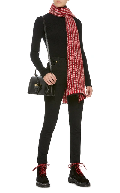 Shop Isabel Marant Alany Wool And Cashmere-blend Scarf In Black