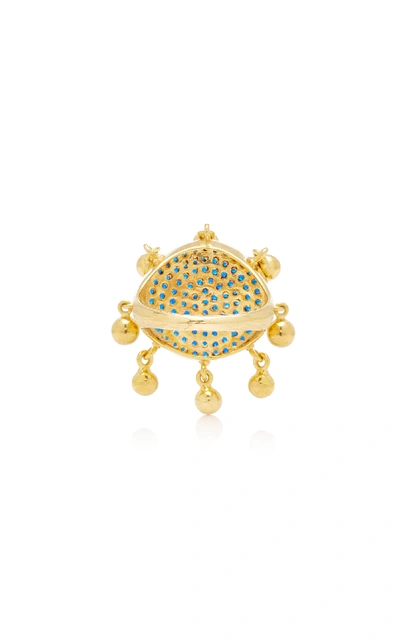 Shop Joanna Laura Constantine Tribal Gold Plated-brass And Cubic Zirconia Ring