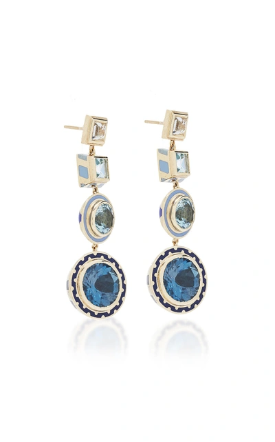 Shop Alice Cicolini Candy Lacquer Blue Chandelier Earrings