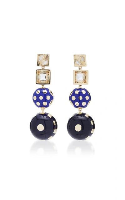 Shop Alice Cicolini Candy Lacquer Blue Chandelier Earrings