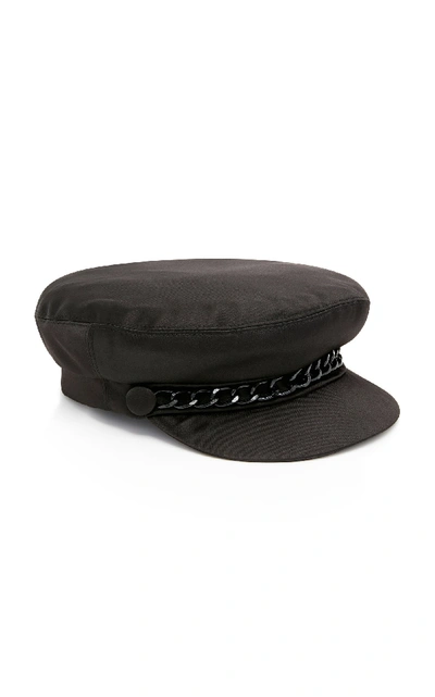Shop Eugenia Kim Marina Satin Hat In Black