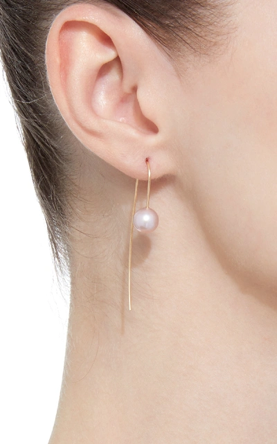 Shop White/space Nova 14k Gold Pearl Earrings In Pink