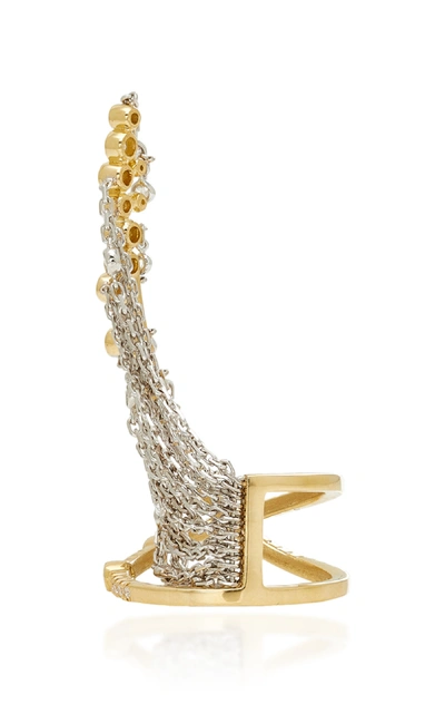 Shop Mike Joseph Amante Draped Ring In Gold