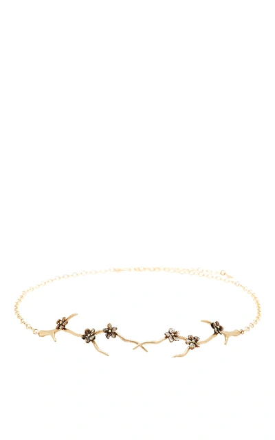 Shop Annette Ferdinandsen Blossom Branch Choker With Black Mother Of Pearl Blossoms