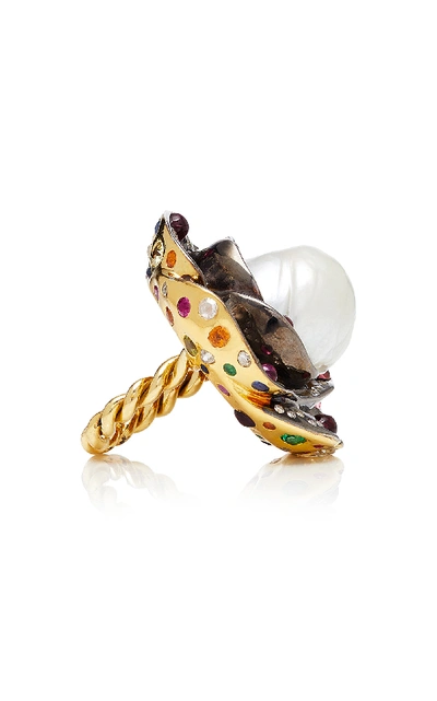 Shop Sylvie Corbelin One-of-a-kind Pearl Flower Ring In White