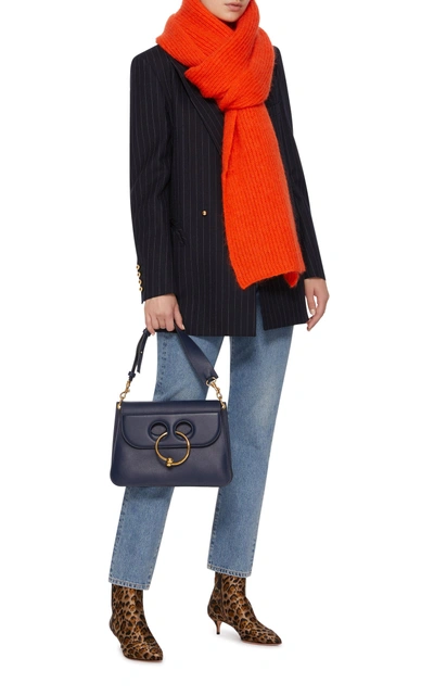 Shop Rochas Mohair And Wool-blend Scarf In Orange