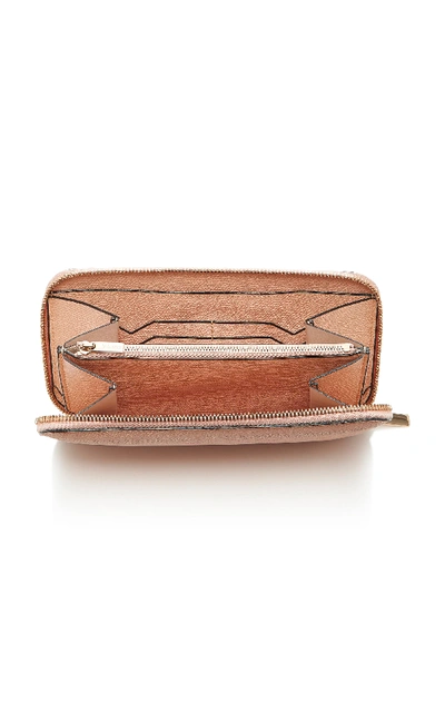 Shop Valextra Ziparound Leather Wallet In Neutral