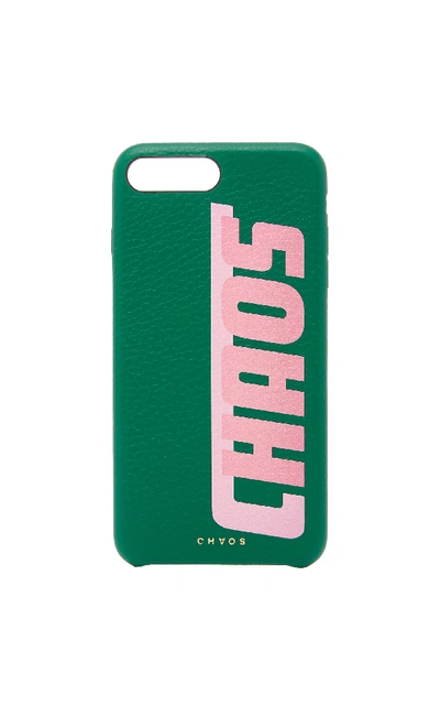 Shop Chaos Exclusive Leather Iphone 7+/8+ Case In Green