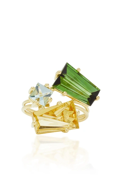 Shop Misui One-of-a-kind Klar Tourmaline And Beryl Ring In Green