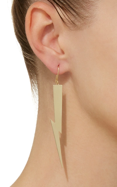 Shop Established Xl Lightning Bolt 18k Gold Earrings