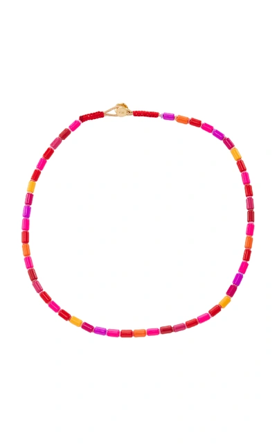 Shop Roxanne Assoulin Extremely Pink U-tube Necklace