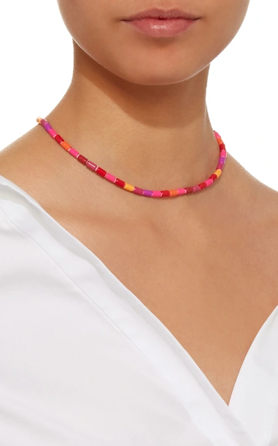 Shop Roxanne Assoulin Extremely Pink U-tube Necklace