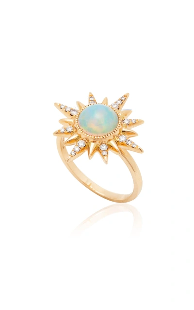 Shop Jenny Dee Electra Maxima Opal Ring In Pink