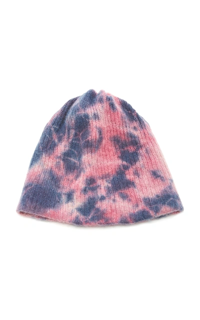 Shop The Elder Statesman Echo Tie-dyed Cashmere Beanie In Pink