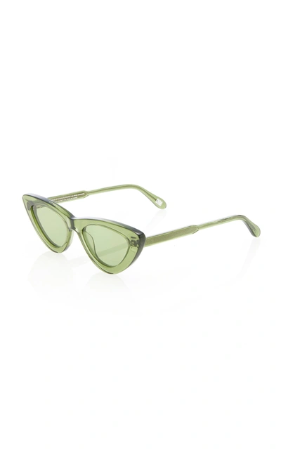Shop Chimi M'o Exclusive 006 See Through Sunglasses In Green