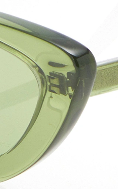 Shop Chimi M'o Exclusive 006 See Through Sunglasses In Green