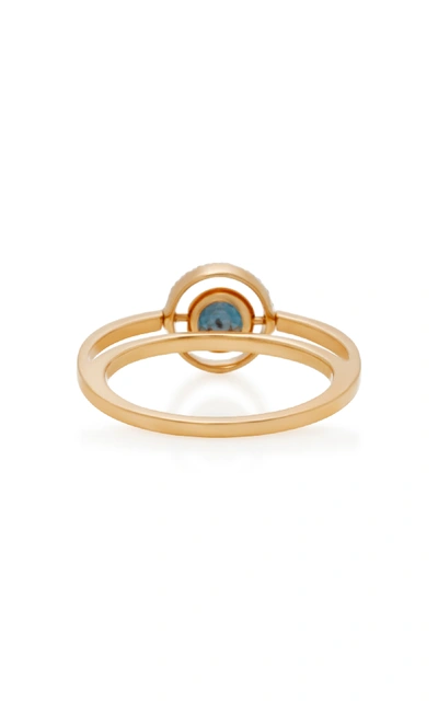Shop Marie Mas Swiveling Rose Gold Diamond Amethyst And Topaz Ring In Multi