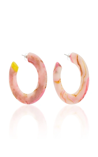 Shop Cult Gaia Kennedy Large Hoop Earrings In Pink
