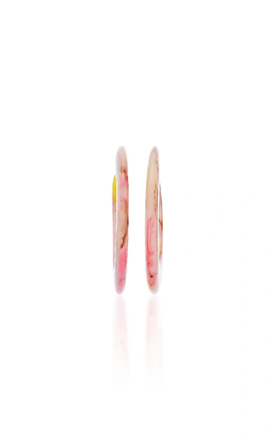 Shop Cult Gaia Kennedy Large Hoop Earrings In Pink