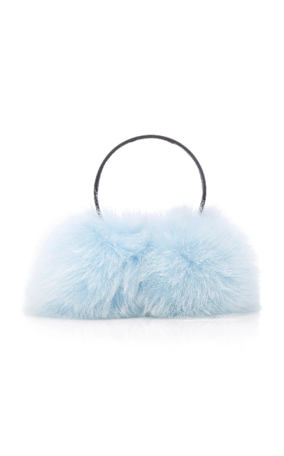 Shop Laurence & Chico Fur Ear Muffs In Blue