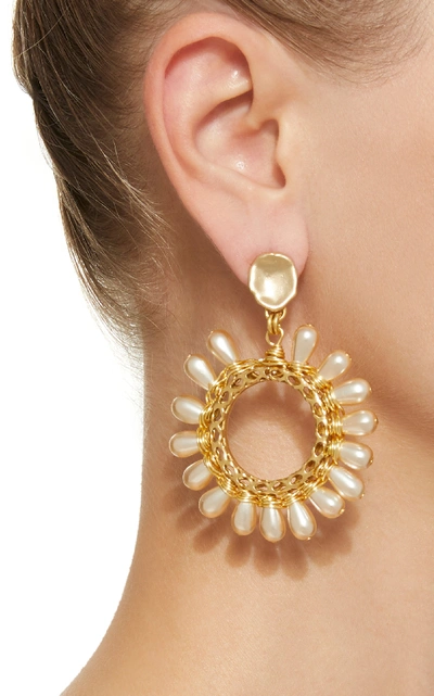 Shop Brinker & Eliza Clementine 24k Gold-plated Glass Pearl Earrings