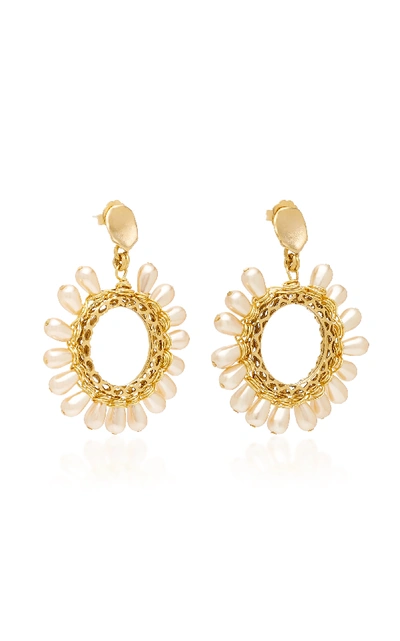 Shop Brinker & Eliza Clementine 24k Gold-plated Glass Pearl Earrings