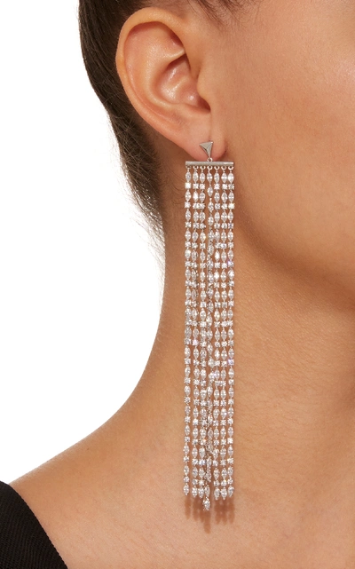 Shop Fallon Marquis Waterfall Sliver Earrings In Silver