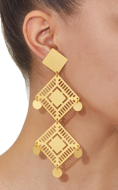 Shop Paula Mendoza Kambiru Gold-plated Brass Earrings