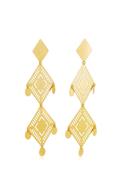 Shop Paula Mendoza Kambiru Gold-plated Brass Earrings