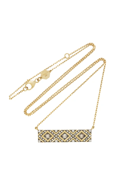 Shop Sorellina 18k Gold Diamond Necklace In Grey