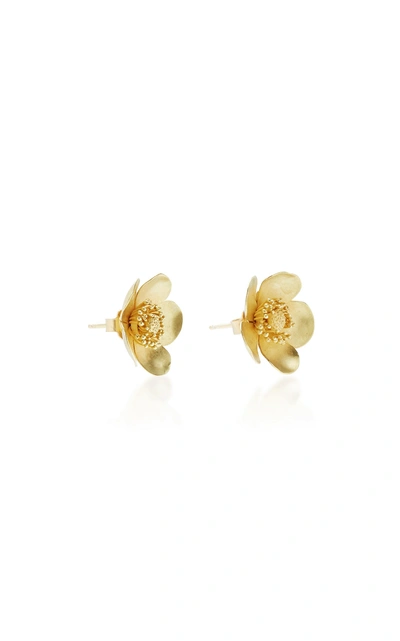 Shop Christopher Thompson Royds Limited Edition Buttercup Stud Earrings & Pendant In Gold