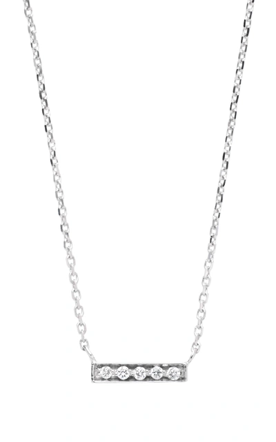 Shop Vanrycke Medellin 18k White Gold Diamond Necklace In Silver