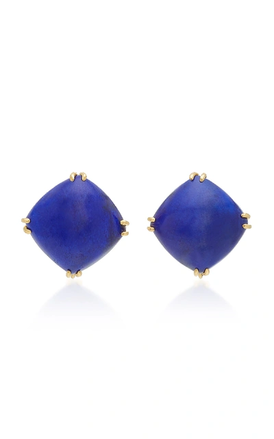 Shop Sorab & Roshi Convertible 18k Gold Lapis And Pink Opal Clip Earrings In Multi