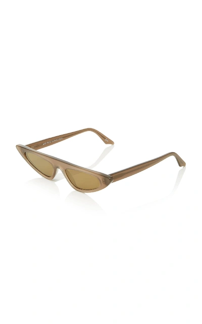 Shop Andy Wolf Florence Cat Eye Acetate Sunglasses In Brown