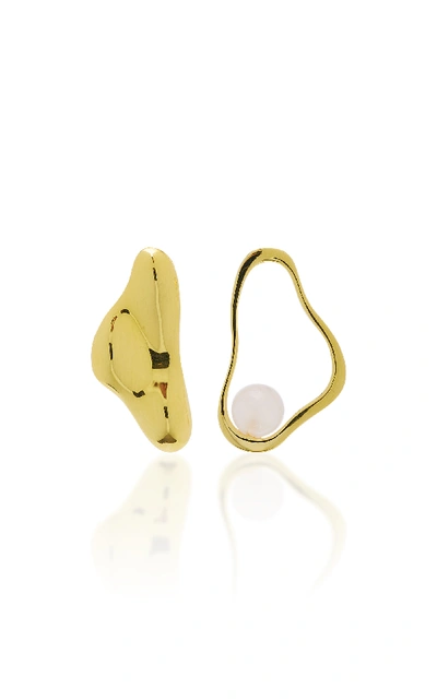 Shop Ejing Zhang 18k Gold Plated Plink Stud Earring