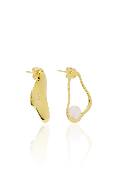 Shop Ejing Zhang 18k Gold Plated Plink Stud Earring