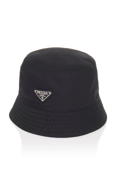 Shop Prada Shell Bucket Hat In Black