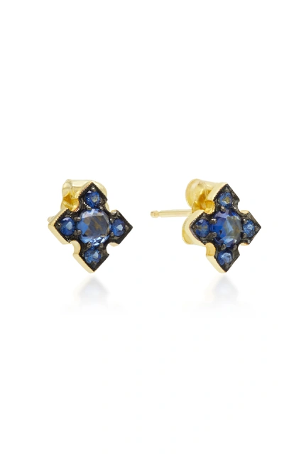 Shop Ila Igafe 14k Gold Blue Sapphire Stud Earrings