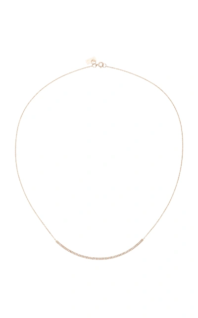 Shop Vanrycke Officiel 18k Rose Gold Diamond Necklace In Pink