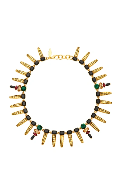 Shop Nicole Romano Keystone Gold-plated Crystal Necklace