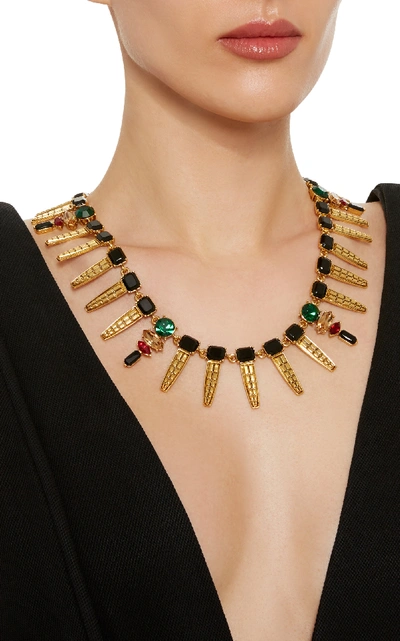 Shop Nicole Romano Keystone Gold-plated Crystal Necklace