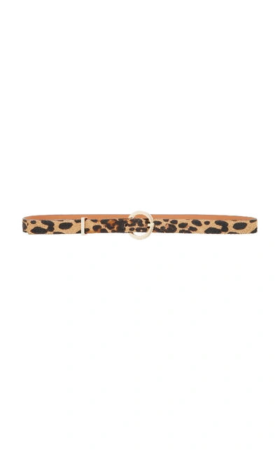 Shop Maison Boinet Leopard Print Leather And Calf Hair Belt In Animal